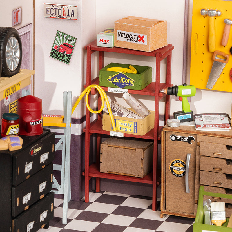 DIY Miniatura Oficina de carros - Garage Workshop | Danva Creations