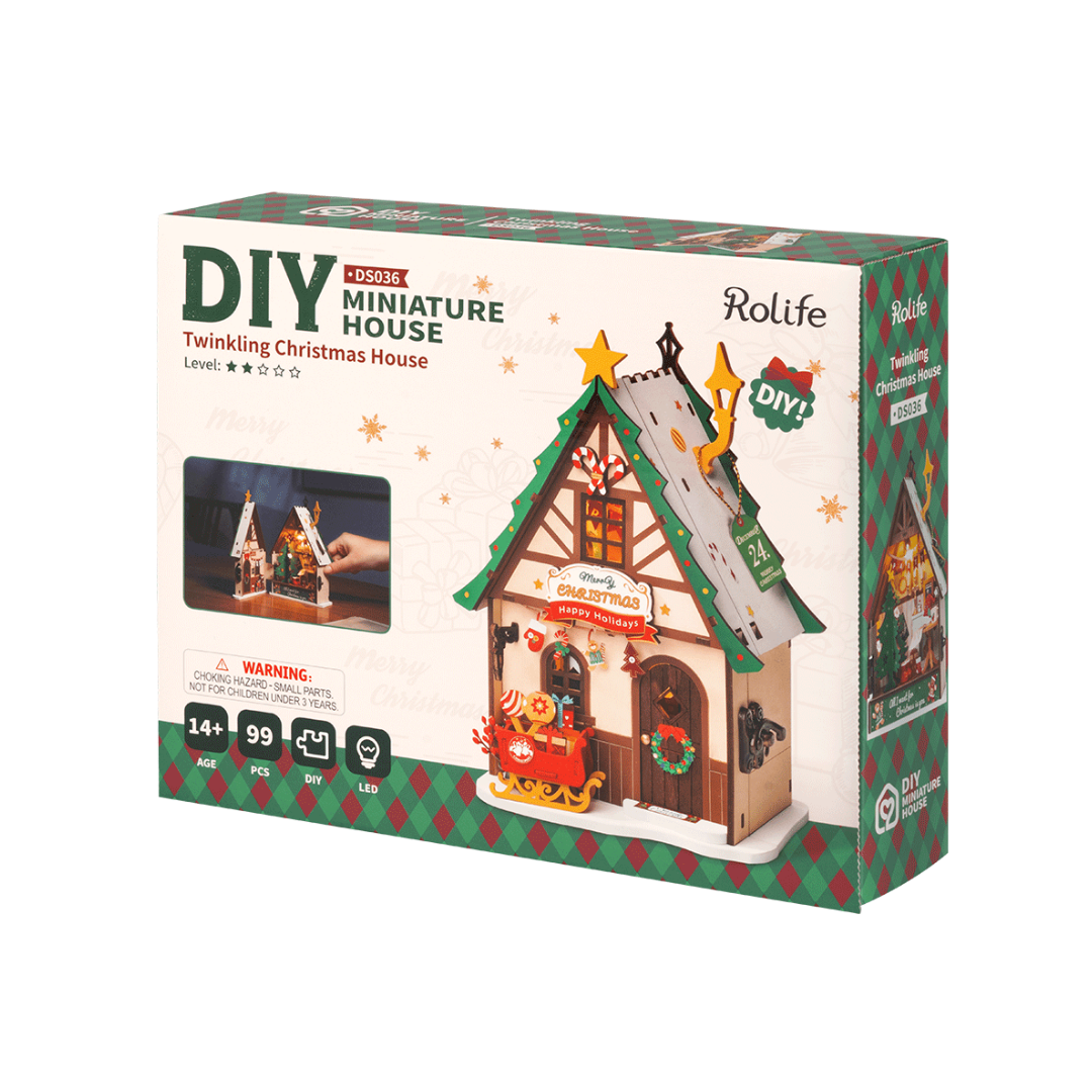 Casinha de Natal - DIY Quebra-Cabeça 3D | Danva Creations