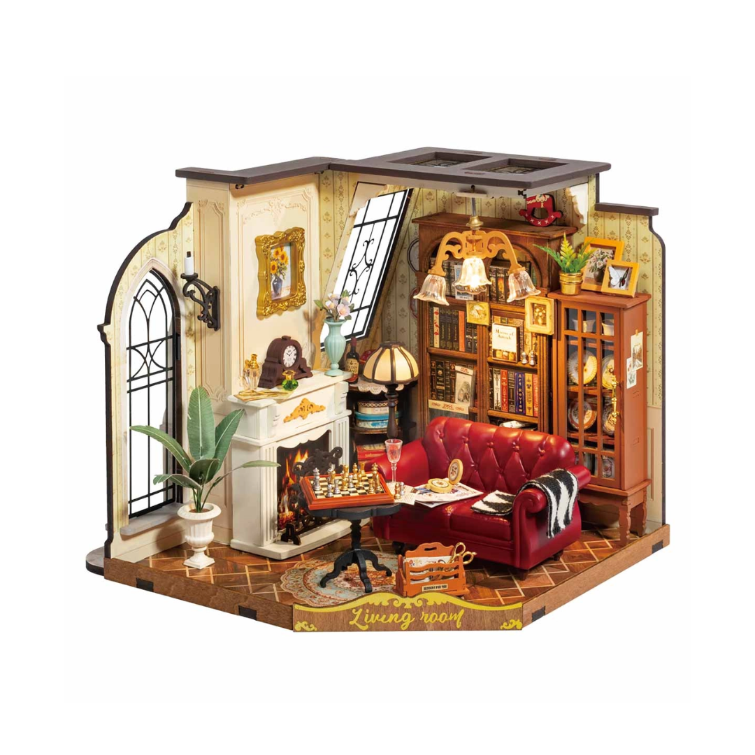 DIY Miniatura Catherine's Living Room - Sala de estar | Danva Creations