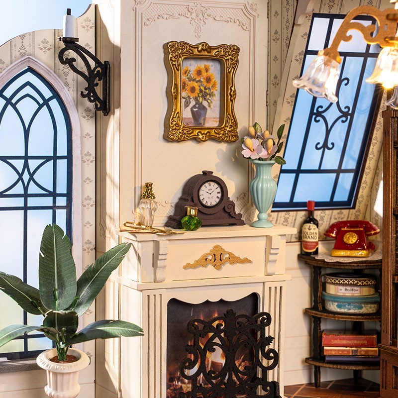 DIY Miniatura Catherine's Living Room - Sala de estar | Danva Creations