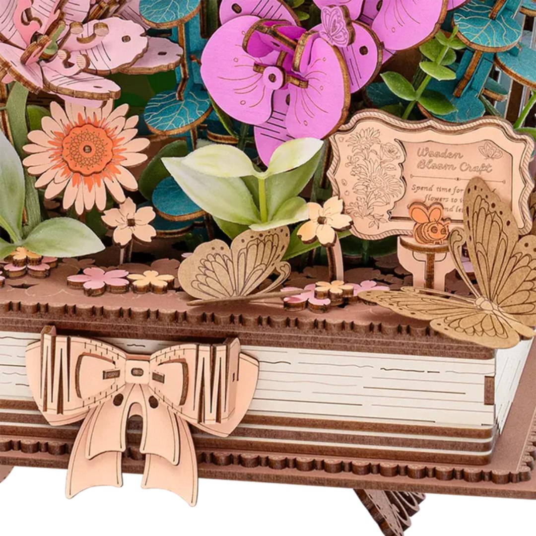 Livro Encantado - Blooming book - Quebra-cabeça 3D  | Danva Creations