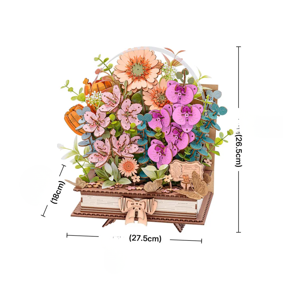 Livro Encantado - Blooming book - Quebra-cabeça 3D  | Danva Creations