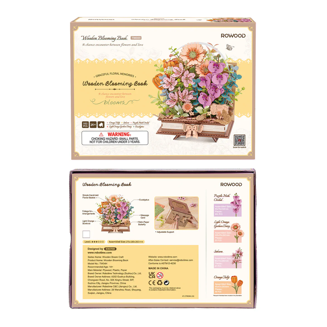 Livro Encantado - Blooming book - Quebra-cabeça 3D  | Danva Creations