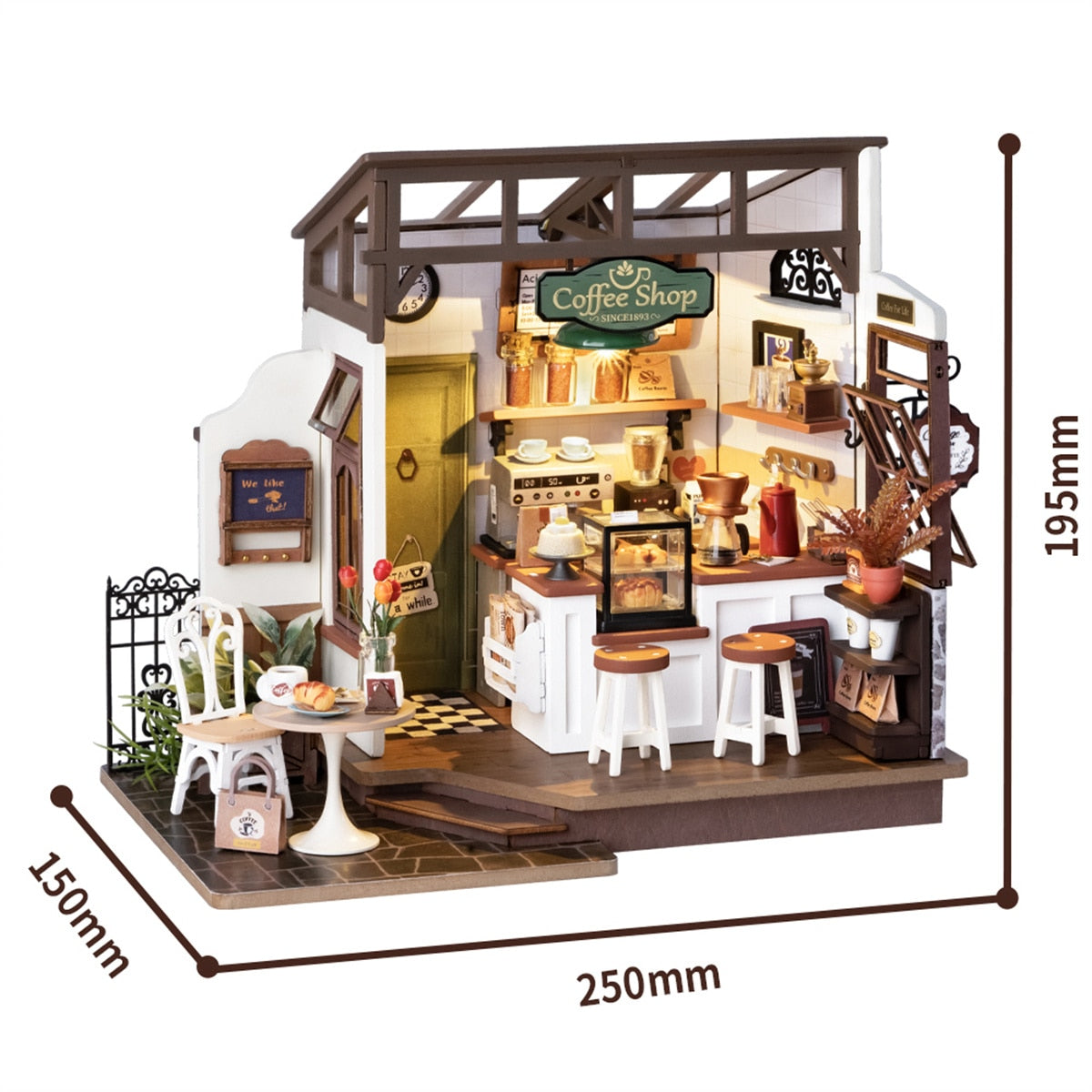 Diy miniature on sale coffee shop