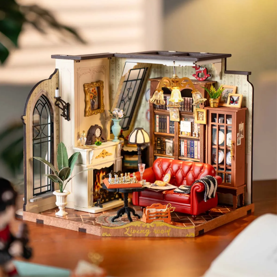 DIY Miniatura Catherine's Living Room - Sala de estar |  Danva Creations