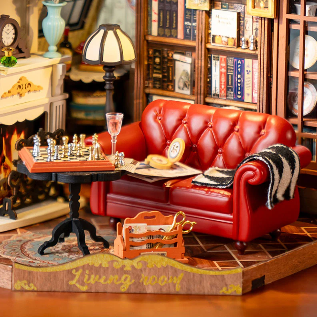 DIY Miniatura Catherine's Living Room - Sala de estar |  Danva Creations