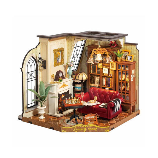 DIY Miniatura Catherine's Living Room - Sala de estar |  Danva Creations