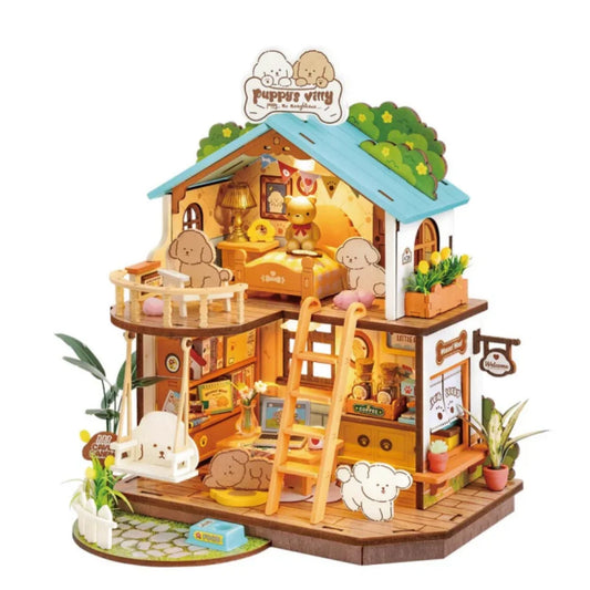 DIY Book nook Puppy's Cozy Vila | Danva Creations