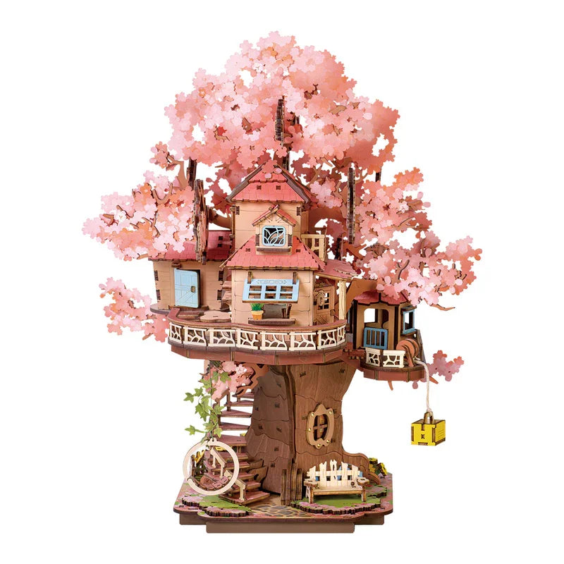 DIY Quebra-cabeça 3D Sakura Tree House | Danva Creations