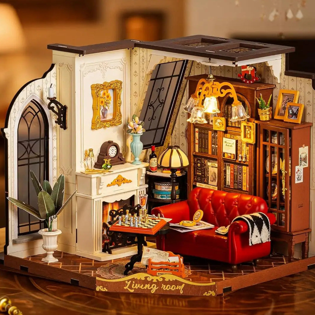 DIY Miniatura Catherine's Living Room - Sala de estar |  Danva Creations