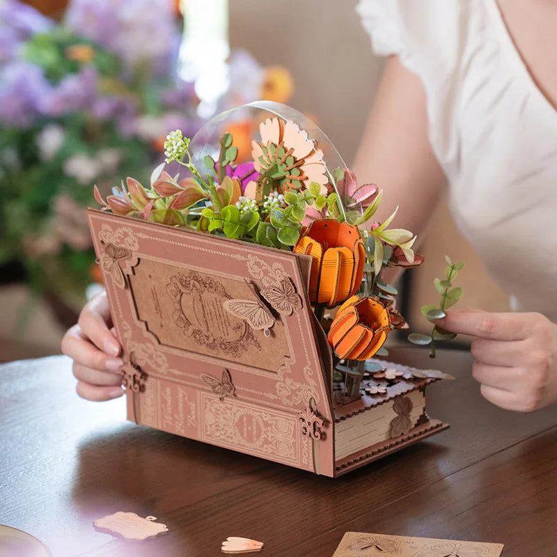 Livro Encantado - Blooming book - Quebra-cabeça 3D  | Danva Creations