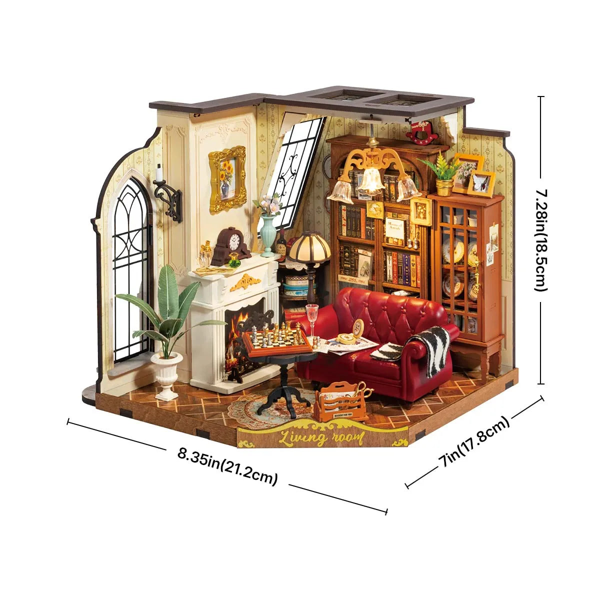 DIY Miniatura Catherine's Living Room - Sala de estar |  Danva Creations