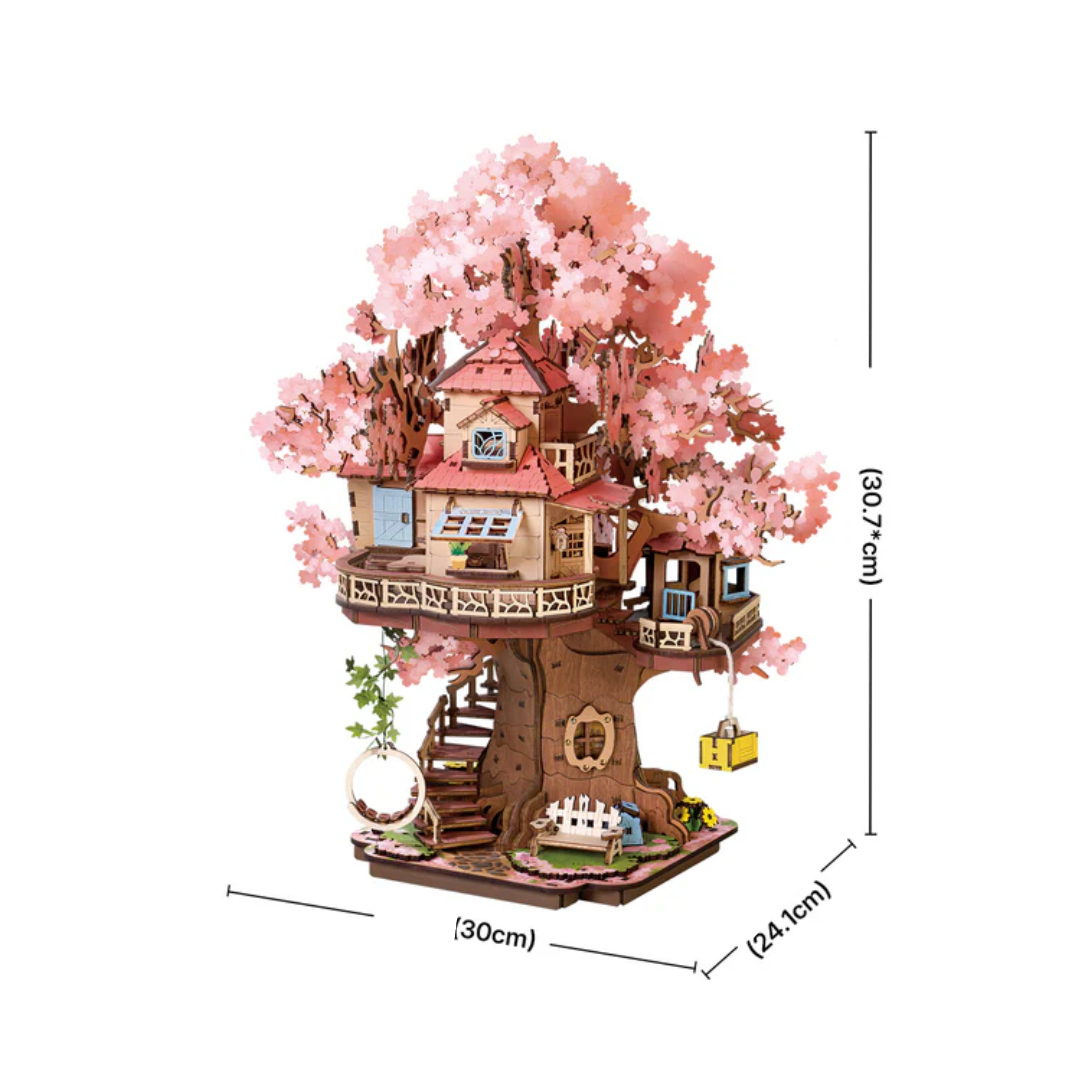 DIY Quebra-cabeça 3D Sakura Tree House | Danva Creations