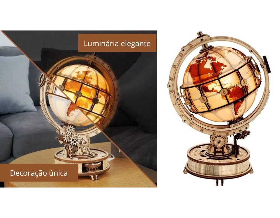 Globo Luminoso - DIY Quebra cabeça 3D | Danva Creations
